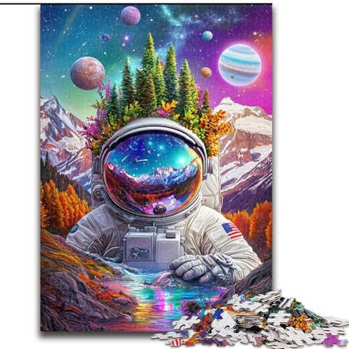 Astronauten-Berge-Puzzles für Erwachsene, anspruchsvolles Spielspielzeug, jedes Teil ist einzigartig – anspruchsvolles Familienspiel (50x75cm) von LYXIANY