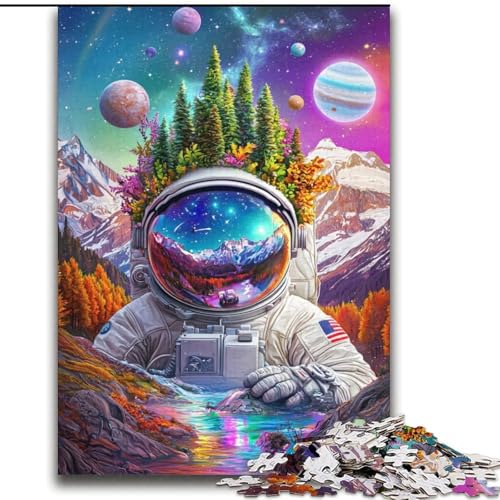 Astronauten-Berge-Puzzles für Erwachsene, anspruchsvolles Spielspielzeug, jedes Teil ist einzigartig – anspruchsvolles Familienspiel (70x100cm) von LYXIANY