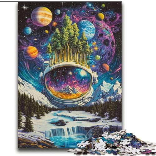 Astronauten-Berge-Puzzles für Erwachsene, anspruchsvolles Spielspielzeug, jedes Teil ist einzigartig – anspruchsvolles Familienspiel (70x100cm) von LYXIANY