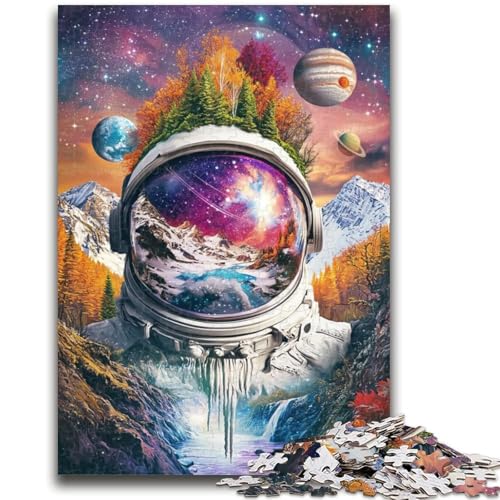 Astronauten-Berge-Puzzles für Teenager, 1000 Teile, Denksportspiel, Wanddekoration, einzigartige Geburtstags (38x26cm) von LYXIANY