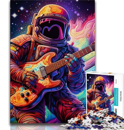 Astronauten-Gitarren-Puzzle für Erwachsene, 1000 Teile, anspruchsvolles Spiel und Familienspiel, Wanddekoration, einzigartige Geburtstags (38x26cm) von LYXIANY