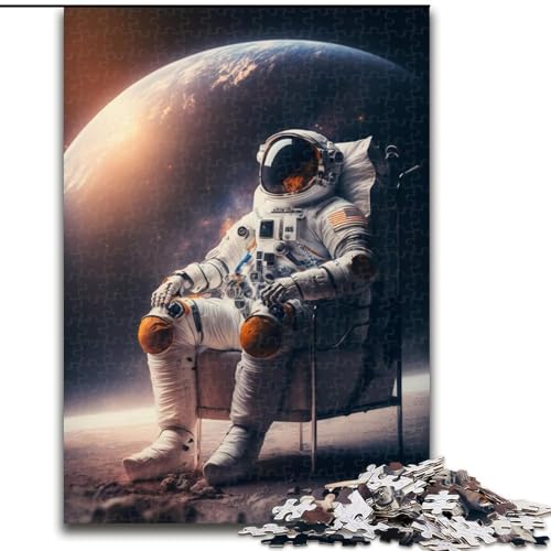 Astronauten-Puzzle für Erwachsene, 1000 Teile, Holzpuzzle für Erwachsene, anspruchsvolles DIY-Denkspiel für Teenager, Größe 50x75cm von LYXIANY