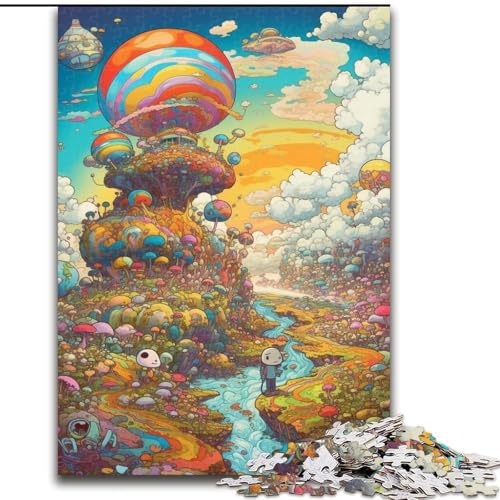 Astronauten-Puzzle für Teenager, 1000 Teile, Lernspielzeug, Familienspiele mit passendem Poster und Quizblatt (26x38cm) von LYXIANY