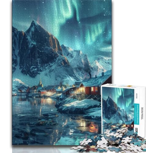 Aurora Cabin Puzzle 1000 Teile für Teenager, Denkspiel, Wanddekoration, einzigartige Geburtstags (38x26cm) von LYXIANY