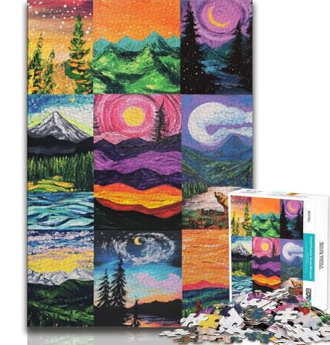 Aurora Collage 1000-teiliges Puzzle für Teenager, Lernspielzeug, ganze Familie, 50x75cm von LYXIANY