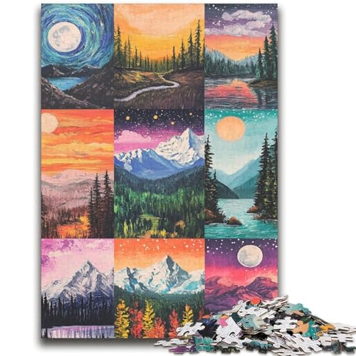 Aurora Collage Puzzle für Teenager, 1000 Teile, Lernspiele, Wanddekoration, einzigartige Geburtstags (38x52cm) von LYXIANY