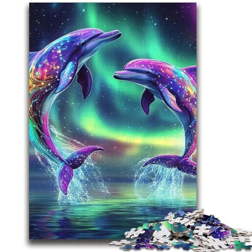 Aurora-Delfin-Puzzle für Teenager, 1000 Teile, Lernspiel, Herausforderungsspielzeug, ganze Familie (38x52cm) von LYXIANY