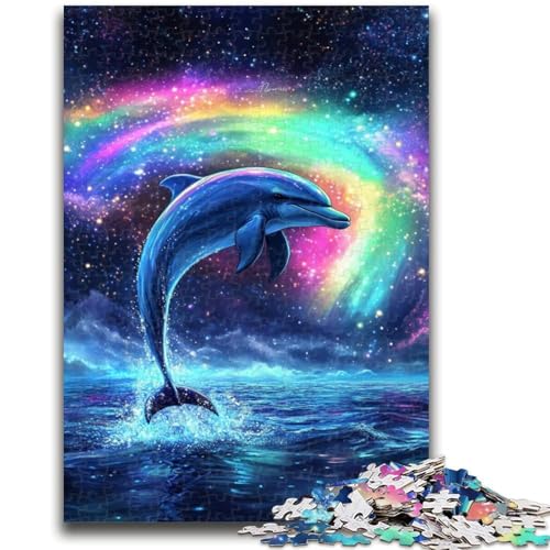 Aurora-Delfin-Puzzle für Teenager, 1000 Teile, dekomprimierendes intellektuelles Lernspielzeug, Geburtstagsgeschenk, Geschenke, Wandkunst (50x75cm) von LYXIANY