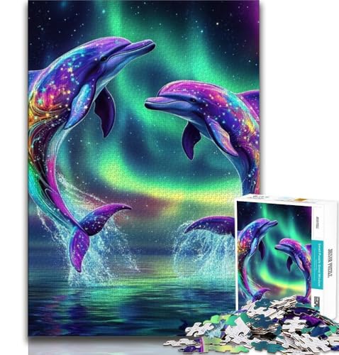 Aurora Dolphin 1000-teiliges Puzzle für Teenager, Lernspielzeug, Familienspiele, einzigartige Geburtstags- und Geschenkideen, 50x75cm von LYXIANY