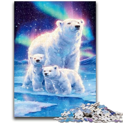 Aurora Eisbär-Puzzle für Teenager, 1000 Teile, Lernspielzeug, Familienspiele, einzigartige Geburtstags- und Geschenkideen (50x75cm) von LYXIANY