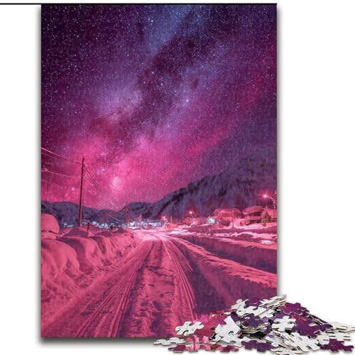 Aurora-Landschaft, 1000-teiliges Puzzle für Erwachsene und Jugendliche, Entspannungsspiele ganze Familie (26x38cm) von LYXIANY