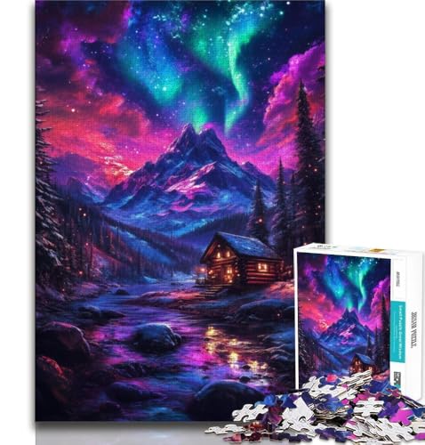 Aurora Mountains 1000-teiliges Puzzle für Teenager, Lernspiele, Heimdekoration, geeignet als Schreibtischdekoration, 38x26cm Aurora Mountains 1000-teiliges Puzzle für Teenager, Lernspiele, Heimdekoration, geeignet als Schreibtischdekoration, 38x26cm von LYXIANY