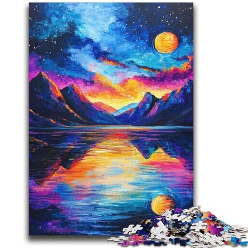 Aurora Mountains Puzzles für Erwachsene und Teenager Entspannungsspiele ganze Familie (38x52cm) von LYXIANY