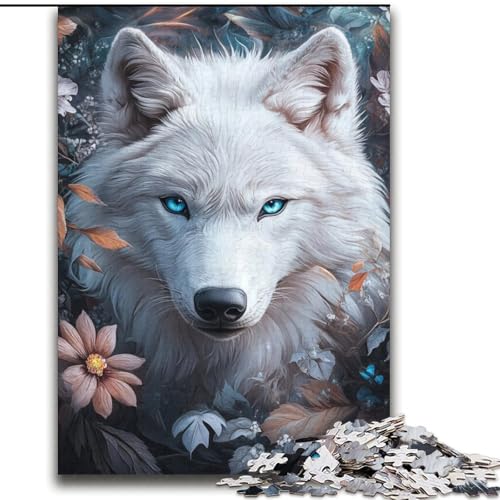 Autumn Wolf 2000-teiliges Puzzle für Erwachsene, Geschenke, Lernspiele, DIY-Spielzeug mit passendem Poster und Quizblatt für Kinder ab 14 Jahren (70x100cm) von LYXIANY