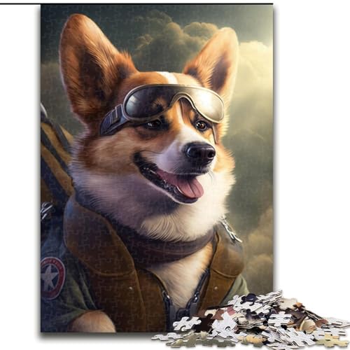 Aviator Corgi Puzzles für 1000 Teile aus Holz, anspruchsvolles Denkspiel für Teenager, Spaß für den Spieleabend mit der Familie, Größe 50x75cm Aviator Corgi Puzzles für 1000 Teile aus Holz, anspruchsvolles Denkspiel für Teenager, Spaß für den Spieleabend mit der Familie, Größe 50x75cm von LYXIANY
