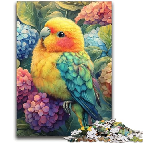 Baby-Papagei-Puzzles für Teenager, 1000 Puzzles, Lernspielzeug, Familienspiele mit passendem Poster und Quizblatt (38x52cm) von LYXIANY