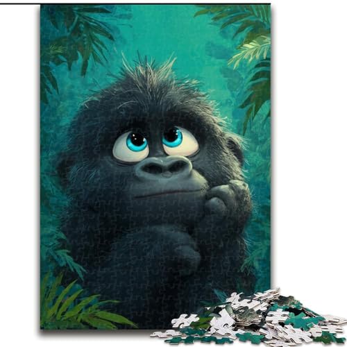 Baby-Schimpansen-Puzzle 1000 Teile für Erwachsene und Jugendliche, Lernspiele, Heimdekoration, Geschenk für die ganze Familie (26x38cm) von LYXIANY