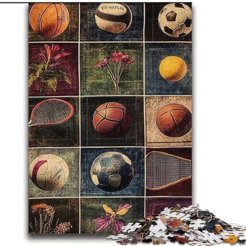 Ball-Collage-Puzzles für Teenager 2000, Lernspielzeug für die ganze Familie, geeignet als Schreibtischdekoration (70x100cm) von LYXIANY