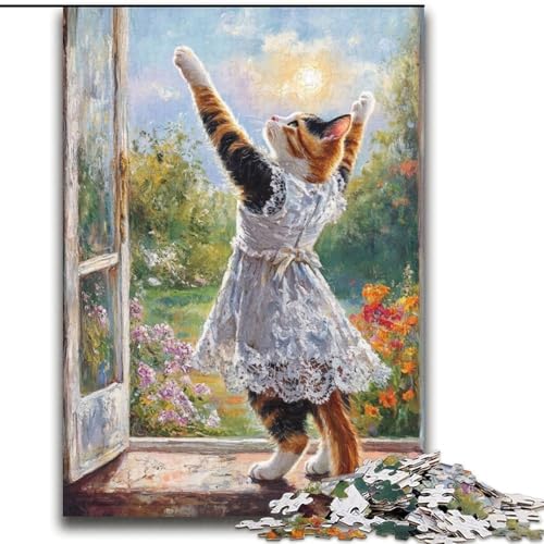 Ballettkatzen-Puzzle für Erwachsene und Teenager, anspruchsvolles Spiel und Lernspiel für die ganze Familie zum Geburtstag, Weihnachten (70x100cm) von LYXIANY