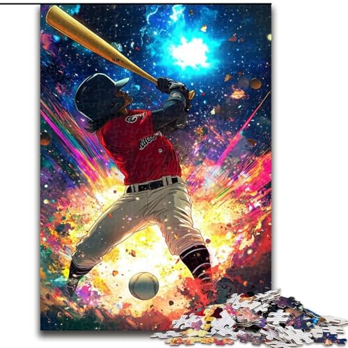 Baseball-Sport-Puzzle, 1000 Teile, für Teenager, interessante Stressreduzierung, Eltern-Kind-Interaktion (Größe 50x75cm) von LYXIANY