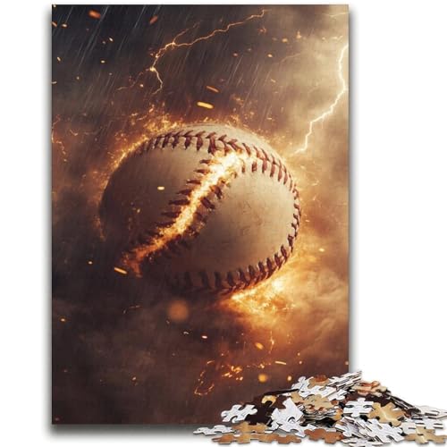 Baseball-Sport-Puzzle mit 1000 Teilen für Teenager, Lernspielzeug, Familienspiele, einzigartige Geburtstags- und Geschenkideen (38x52cm) von LYXIANY