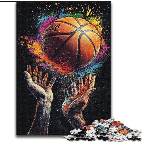 Basketball Spielen, 1000-teiliges Puzzle für Erwachsene und Jugendliche, anspruchsvolles Spiel und lehrreiches Familienspiel zum Geburtstag, Weihnachten (26x38cm) von LYXIANY