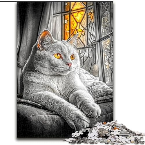Bauernhof-Katzen-Puzzle, 1000 Teile, für Jugendliche ab 14 Jahren, Geschenkideen zur Heimdekoration (26x38cm) von LYXIANY