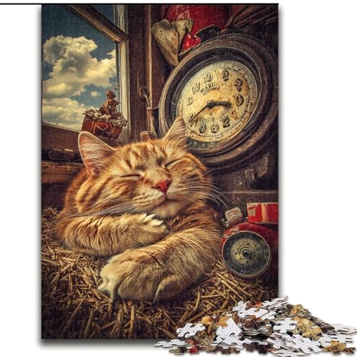 Bauernhof-Katzen-Puzzle, 1000 Teile, für Jugendliche ab 14 Jahren, Geschenkideen zur Heimdekoration (50x75cm) von LYXIANY