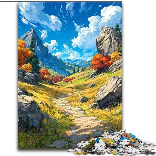 Berge im Herbst Puzzle für Erwachsene 1000 Teile, Lernspiele, Heimdekoration, Geschenk für die ganze Familie (26x38cm) von LYXIANY