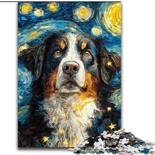 Berner Sennenhund-Puzzle, 1000 Teile, für Jugendliche ab 14 Jahren, Geschenkideen zur Heimdekoration (26x38cm) von LYXIANY