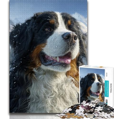 Berner Sennenhund-Puzzle, 1000 Teile, für Teenager, Denkspiel, Wanddekoration, einzigartige Geburtstags (38x26cm) von LYXIANY