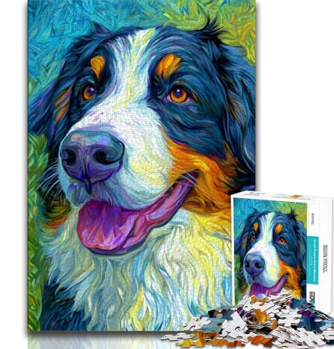 Berner Sennenhund-Puzzle für Teenager, 1000-teiliges Puzzle, anspruchsvoll zu vervollständigen, Aber lustiges und humorvolles Lernspiel zum Geburtstag (38x26cm) von LYXIANY