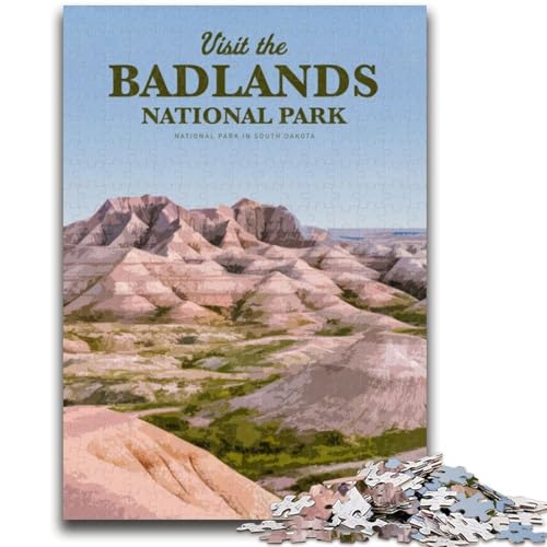 Besuchen Sie Badlands, 1000-teiliges Puzzle für Erwachsene und Jugendliche ab 14 Jahren Trainieren Sie Ihr Gehirn und Ihre Hände Weihnachtsspielgeschenke 1000 Teile (26x38cm) von LYXIANY
