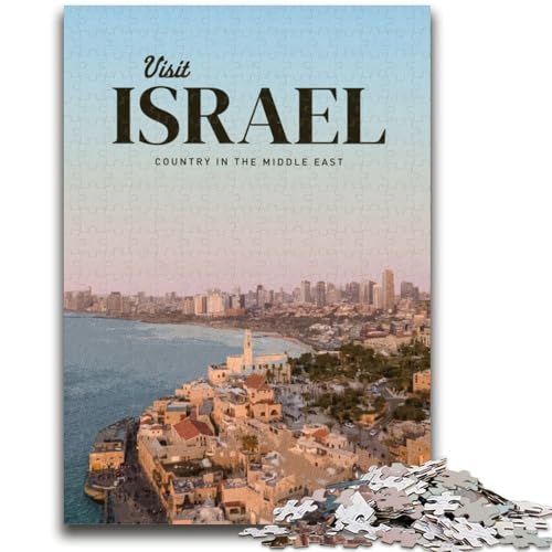 Besuchen Sie Israel, Puzzle für Erwachsene, 1000 Teile, Lernspielzeug, lustige Familienspiele, einzigartige Heimdekoration, 1000 Teile (50x75cm) von LYXIANY