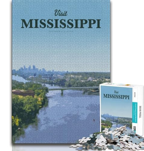 Besuchen Sie Mississippi, 1000-teiliges Puzzle für Erwachsene und Jugendliche, Quizspiel, Wanddekoration, einzigartige Geburtstags, 50x75cm Besuchen Sie Mississippi, 1000-teiliges Puzzle für Erwachsene und Jugendliche, Quizspiel, Wanddekoration, einzigartige Geburtstags, 50x75cm von LYXIANY