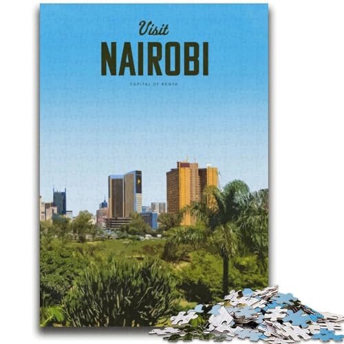 Besuchen Sie Nairobi-Puzzles mit 2000 Teilen für Teenager, anspruchsvolles Spielspielzeug, Wanddekoration, einzigartige Geburtstags, 2000 Teile (70x100cm) von LYXIANY