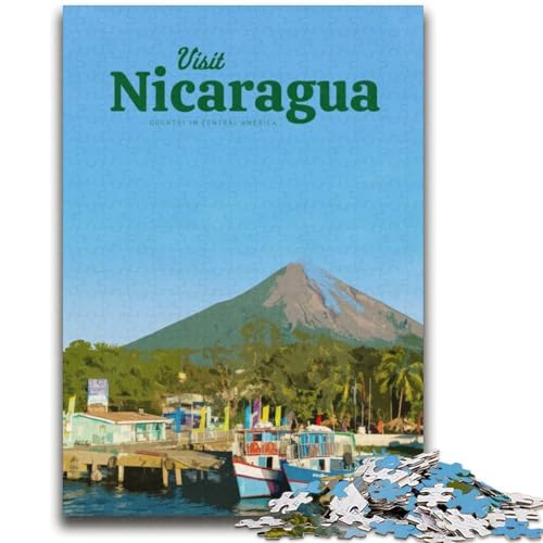 Besuchen Sie Nicaragua-Puzzles für Teenager, 1000-teiliges Puzzle, anspruchsvolles Spiel und Familienspiel, Eltern-Kind-Interaktion, 2000 Teile (70x100cm) von LYXIANY