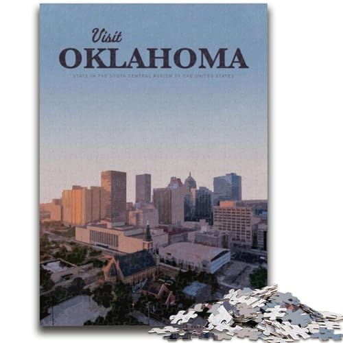 Besuchen Sie Oklahoma-Puzzles für Erwachsene und Teenager, Lernspiele, Heimdekoration, Geburtstagsgeschenk, Geschenke, Wandkunst, 1000 Teile (26x38cm) von LYXIANY