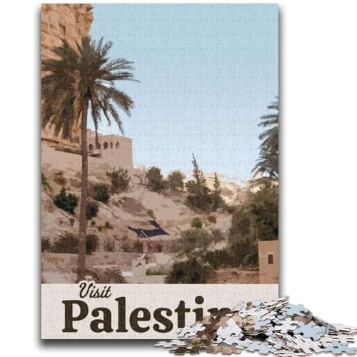 Besuchen Sie Palästina, 1000-teiliges Puzzle für Erwachsene, Familienspiel zum Stressabbau, schwierige Herausforderung, Geschenke für Freunde und Familie, 1000 Teile (50x75cm) von LYXIANY