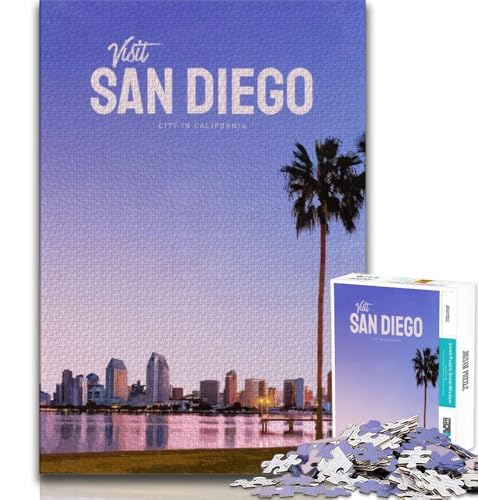 Besuchen Sie San Diego, 1000-teiliges Puzzle für Erwachsene und Jugendliche, Quizspiel, Wanddekoration, einzigartige Geburtstags, 50x75cm Besuchen Sie San Diego, 1000-teiliges Puzzle für Erwachsene und Jugendliche, Quizspiel, Wanddekoration, einzigartige Geburtstags, 50x75cm von LYXIANY