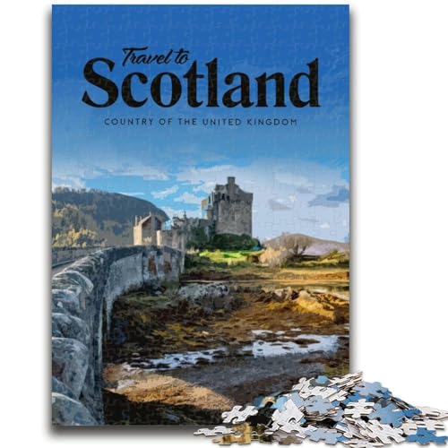 Besuchen Sie Schottland-Puzzles für Teenager mit 1000 Teilen, perfekt für Spieleabende, buntes Spielzeug als Geschenk für zu Hause, 1000 Teile (50x75cm) von LYXIANY