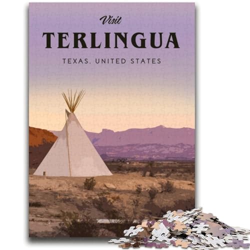 Besuchen Sie Terlingua 1000-teilige Puzzles für Teenager, dekomprimierendes intellektuelles Lernspielzeug, tolle Geschenke und Spielzeuge (38x52cm) von LYXIANY