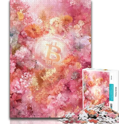 Bitcoin-Logo-Puzzle, 1000 Teile, für Teenager, Denkspiel, Wanddekoration, einzigartige Geburtstags (50x75cm) von LYXIANY