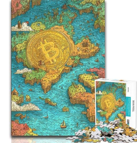 Bitcoin-Logo-Puzzle für Erwachsene, 1000-teiliges Puzzle, Denkspiel, Wanddekoration, einzigartige Geburtstags, 50x75cm Bitcoin-Logo-Puzzle für Erwachsene, 1000-teiliges Puzzle, Denkspiel, Wanddekoration, einzigartige Geburtstags, 50x75cm von LYXIANY