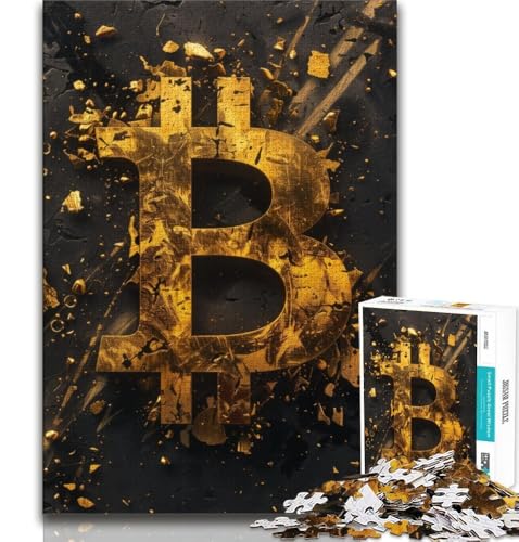 Bitcoin-Puzzle 1000 Teile für Erwachsene und Jugendliche, Spielzeug, Lernspiele, Stressabbau, Wunschliste mit Weihnachtsmann (75x50cm) von LYXIANY