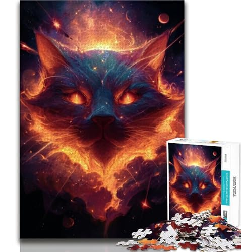 Black Cat Nebula 1000-teiliges Puzzle für Erwachsene und Jugendliche, Denkspiel, Wanddekoration, einzigartige Geburtstags (50x75cm) von LYXIANY