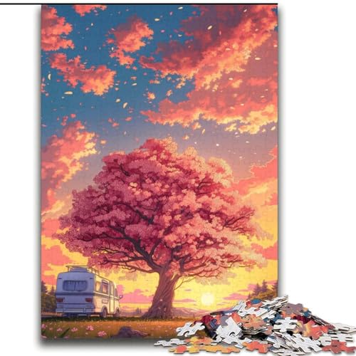 Blühende Kirschblüten-Puzzles für Teenager, 2000-teiliges Puzzle, Spielzeug, Lernspiele, Stressabbau, einzigartige Geburtstags- und Geschenkideen (70x100cm) von LYXIANY