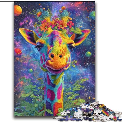 Blumen- und Giraffen-Puzzle, 2000 Teile, für Teenager, Lernspiele, Heimdekoration, Geschenk für die ganze Familie (70x100cm) von LYXIANY