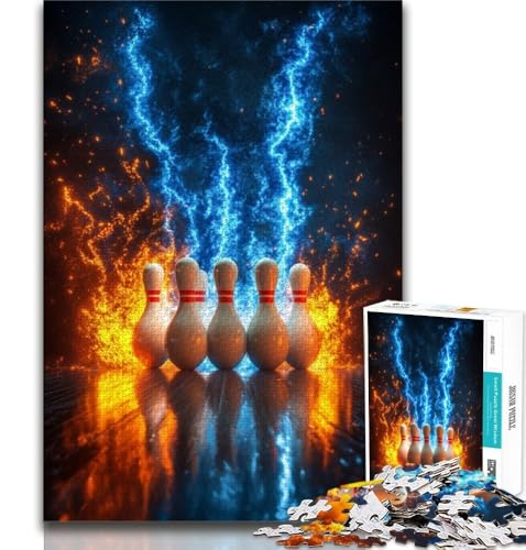 Bowling-Sport-Puzzle für Erwachsene, 1000 Teile, schwieriges, dekomprimierendes intellektuelles Lernspielzeug, geeignet als Schreibtischdekoration (38x26cm) von LYXIANY