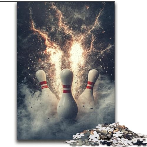 Bowling-Sport-Puzzle mit 2000 Teilen für Erwachsene und Jugendliche, Entspannungsspiele stärken die Liebe zwischen Paaren, für 14-Jährige (70x100cm) von LYXIANY